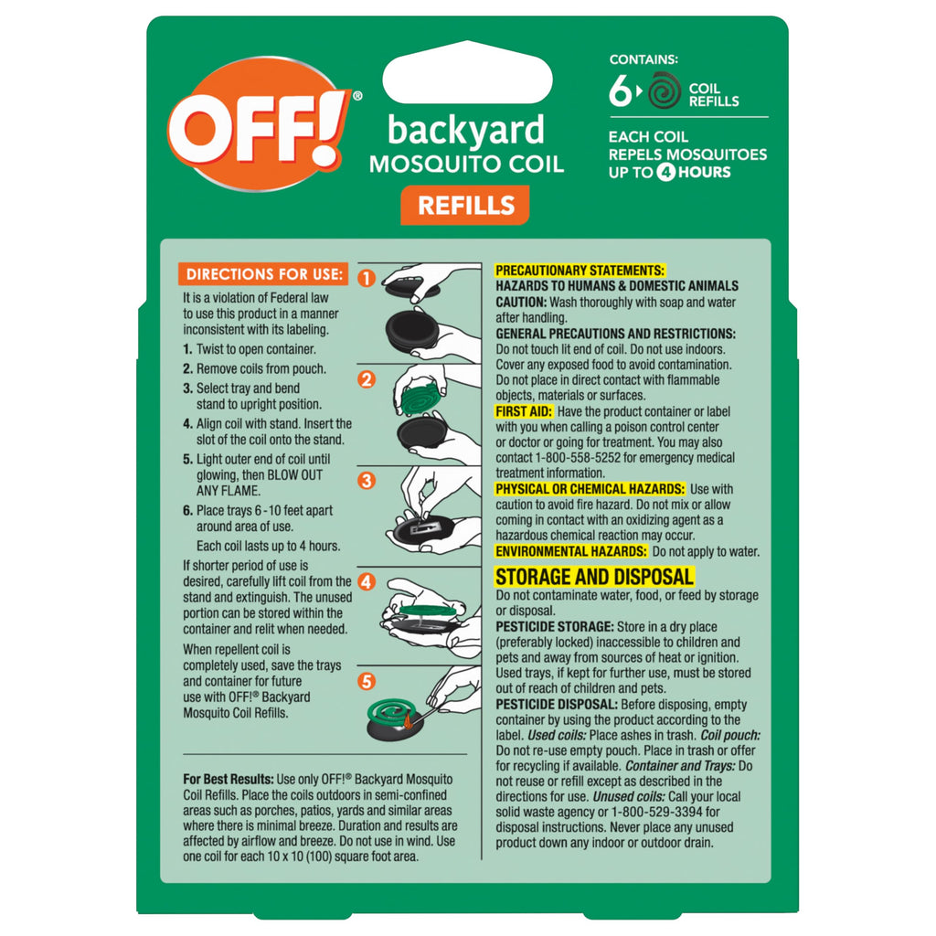 Mosquito Coil Refills 6 Count (Pack of 6) N718