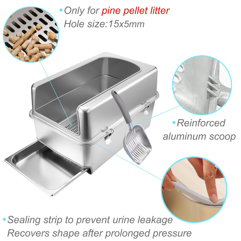 Pull-Out Sifting Cat Litter Box with Lid C627220