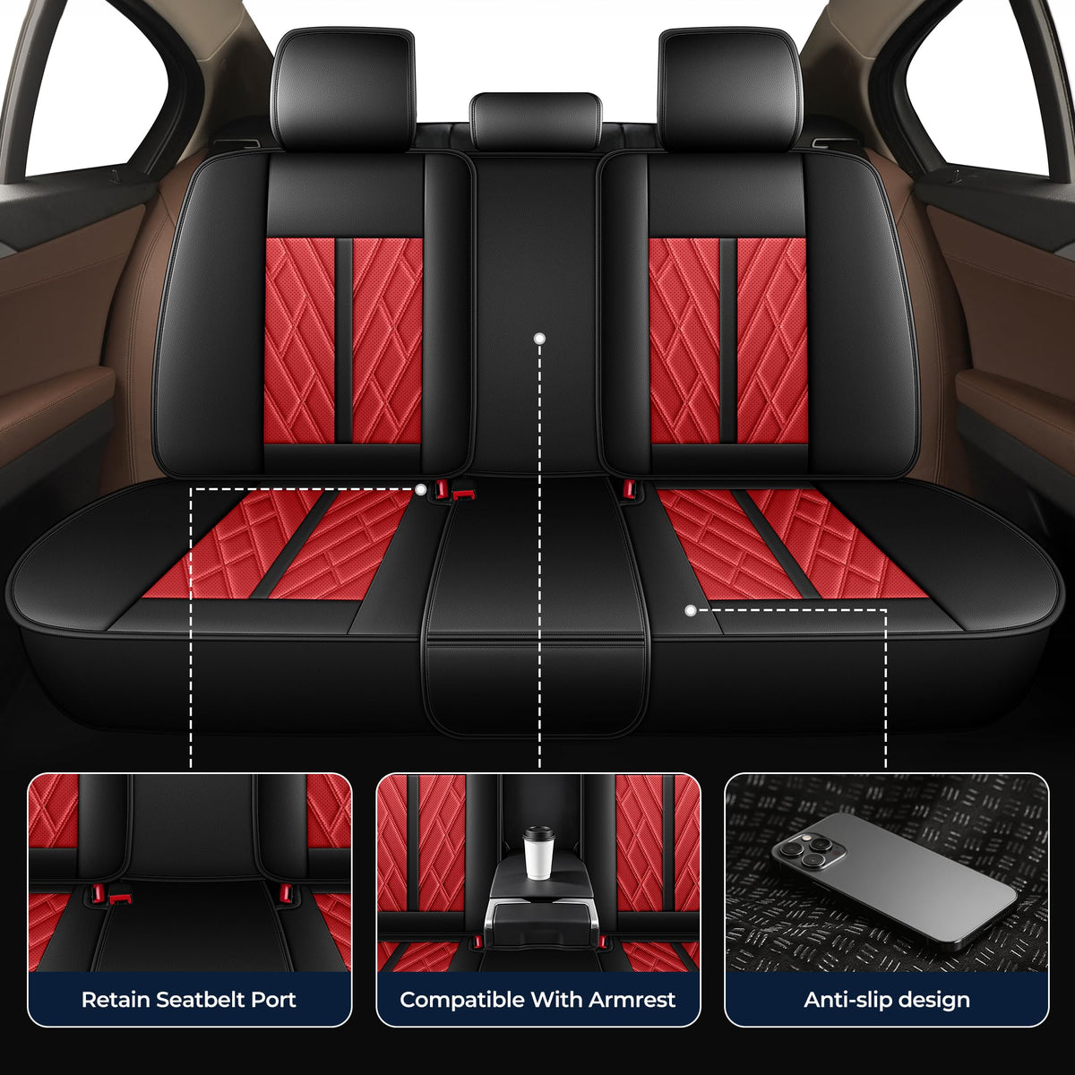 Leather Full Set 5 Seats Seat Covers R171916