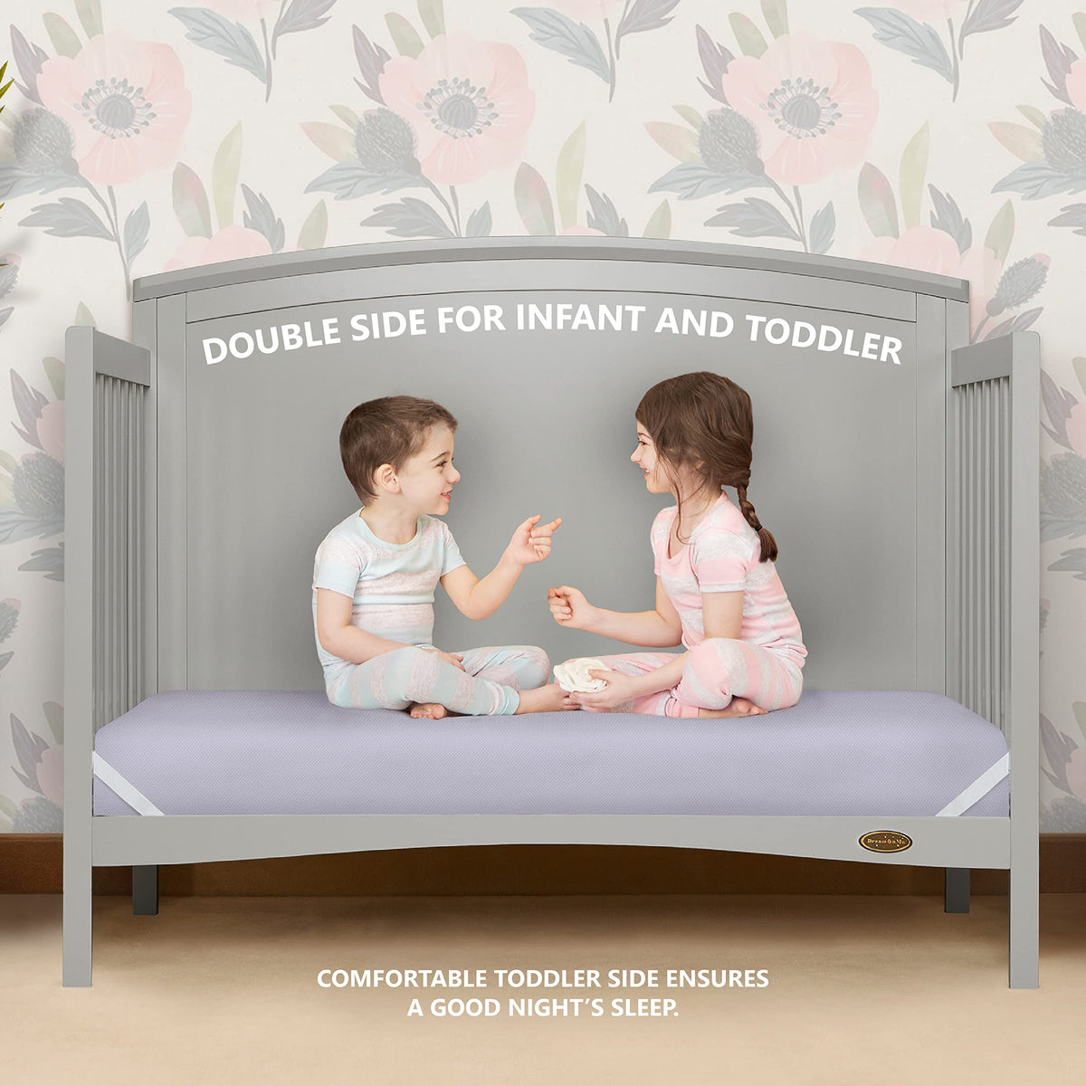 Periwinkle Crib and Toddler Mattress with 3D Mesh Cover K314690
