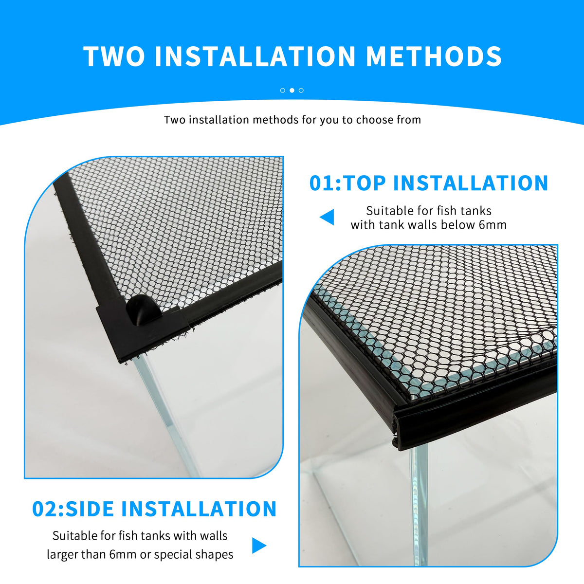 Magnetic Aquarium Lid Anti-Jumping Mesh Fish Tank Cover T379
