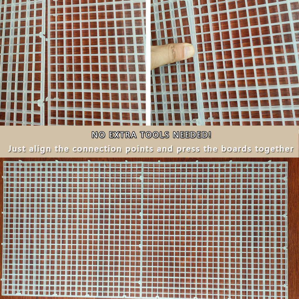 Aquarium Cover Kit 6 Customizable Plastic Grid Lid with Clips T6412