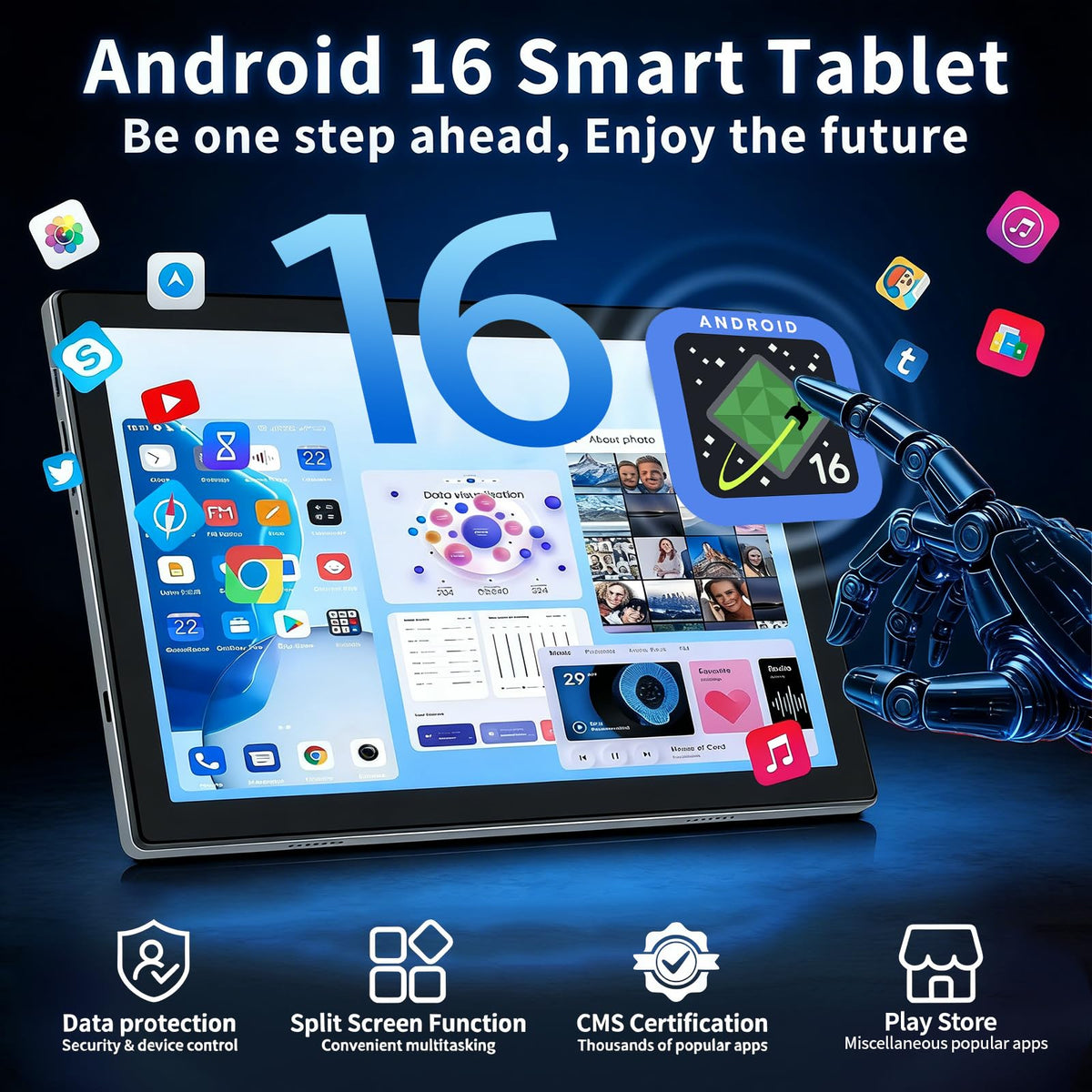 10 Inch Android 16 Tablet 32GB RAM 128GB ROM B913