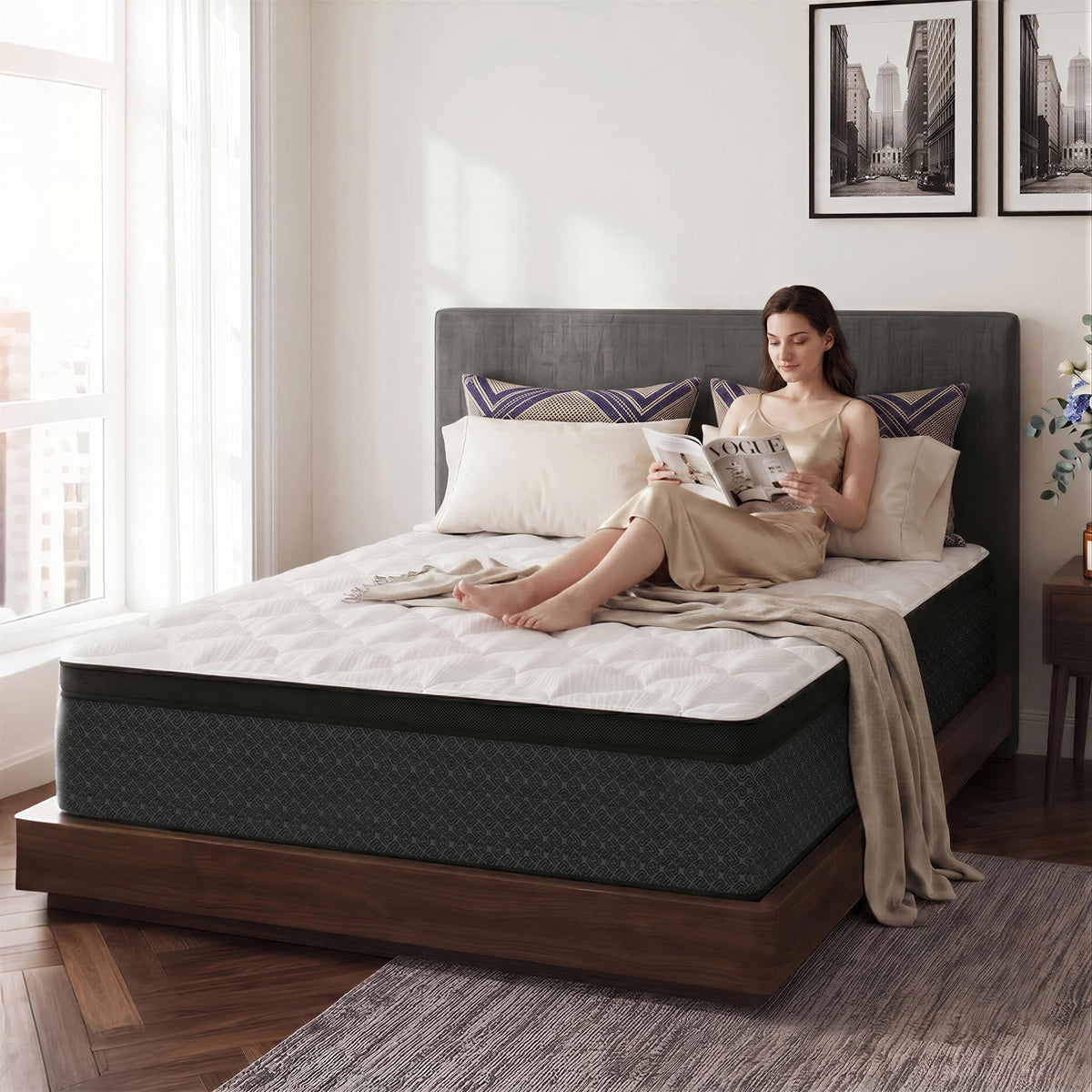 Full Size 12" Hybrid Memory Foam Mattress E454