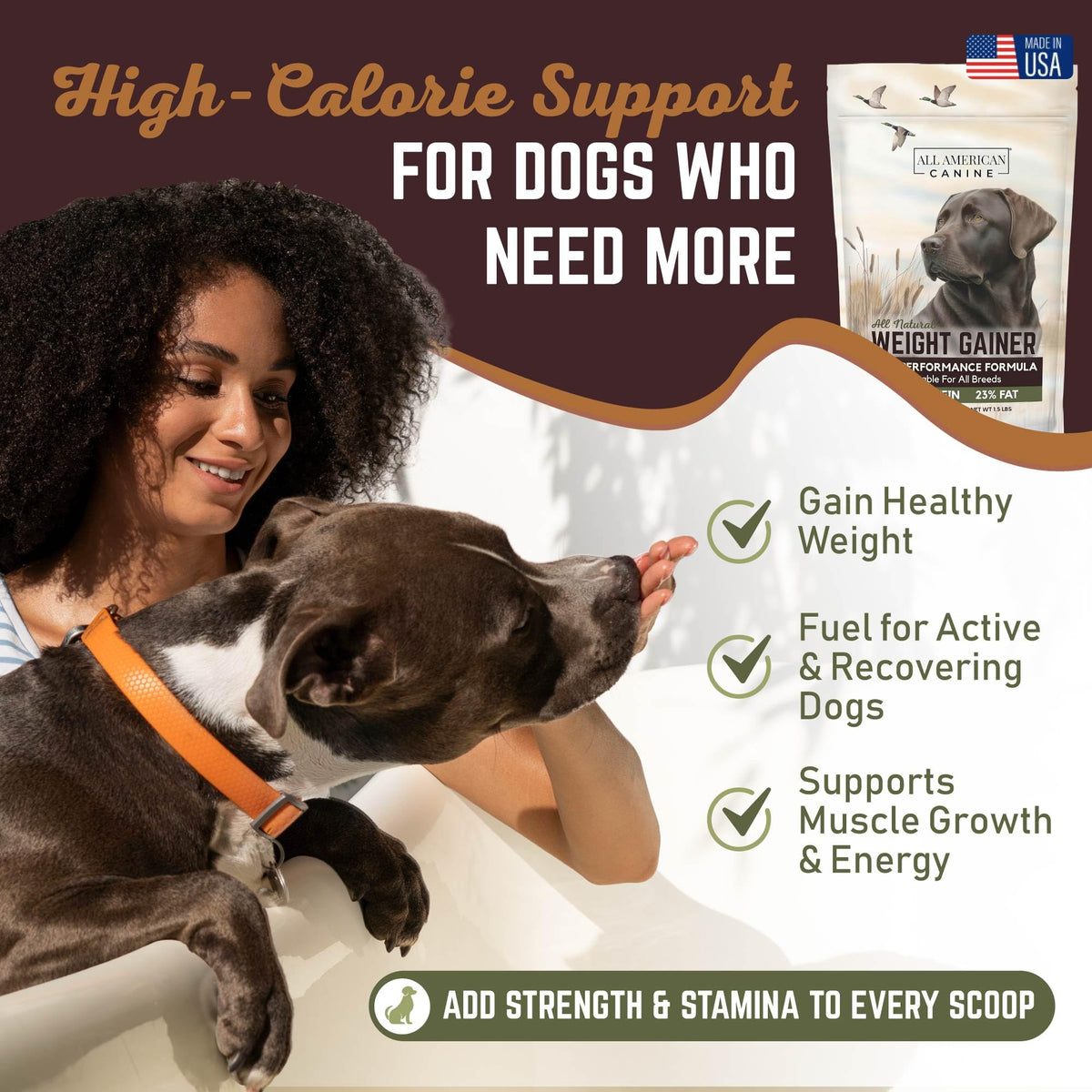 High Calorie Dog Weight Gainer Powder 60 Servings F895585