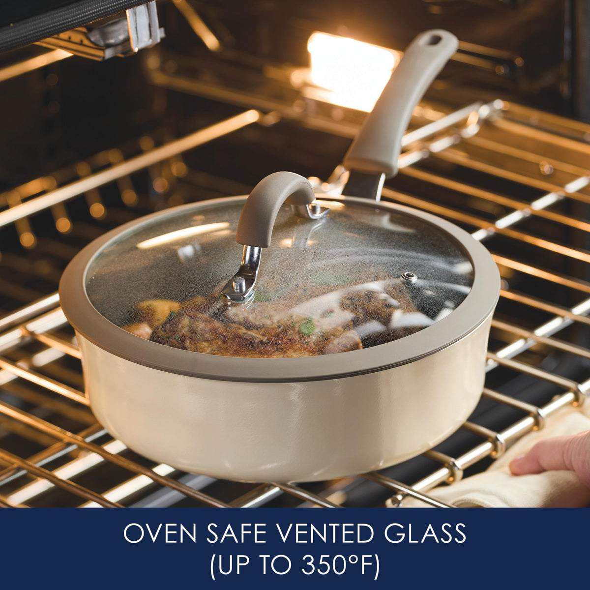 10-Inch Silicone-Rimmed Glass Lid D980
