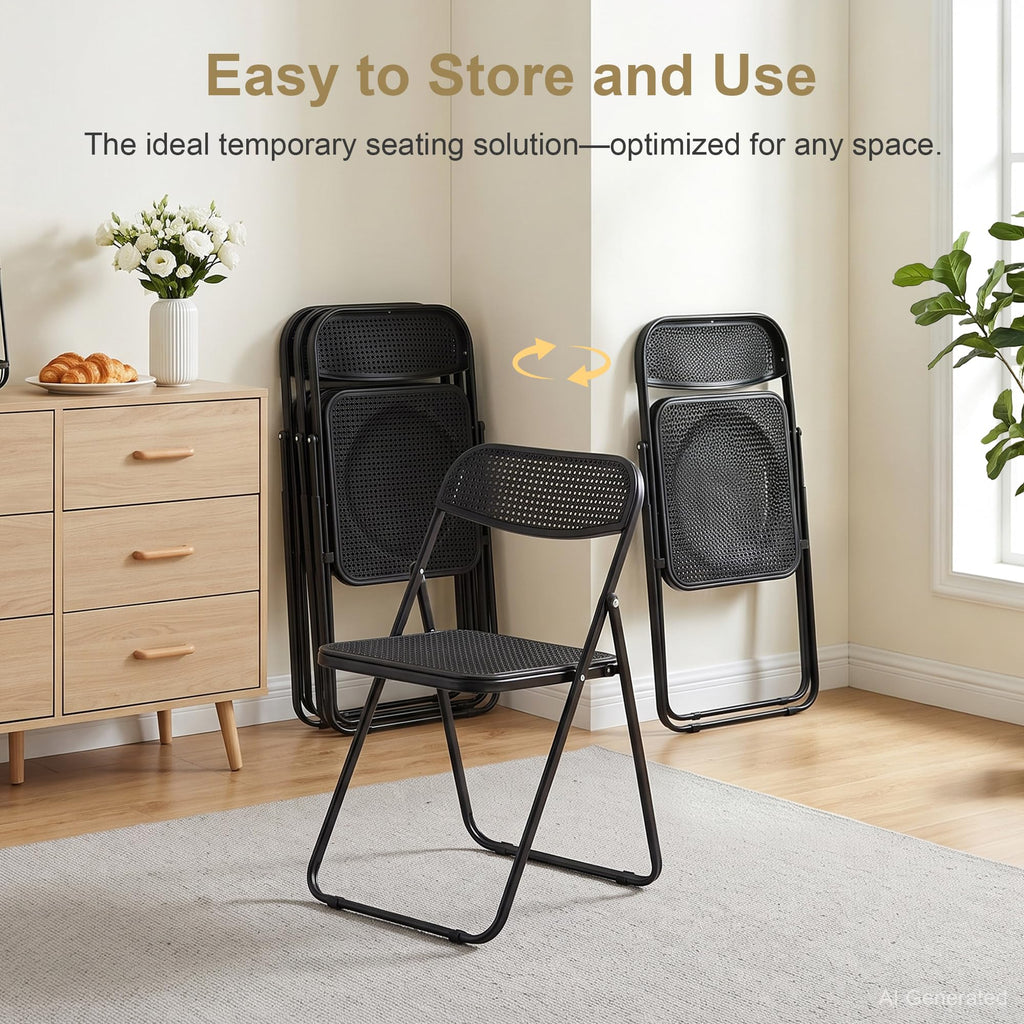 Black Plastic Folding Chairs 10 Pack F3121
