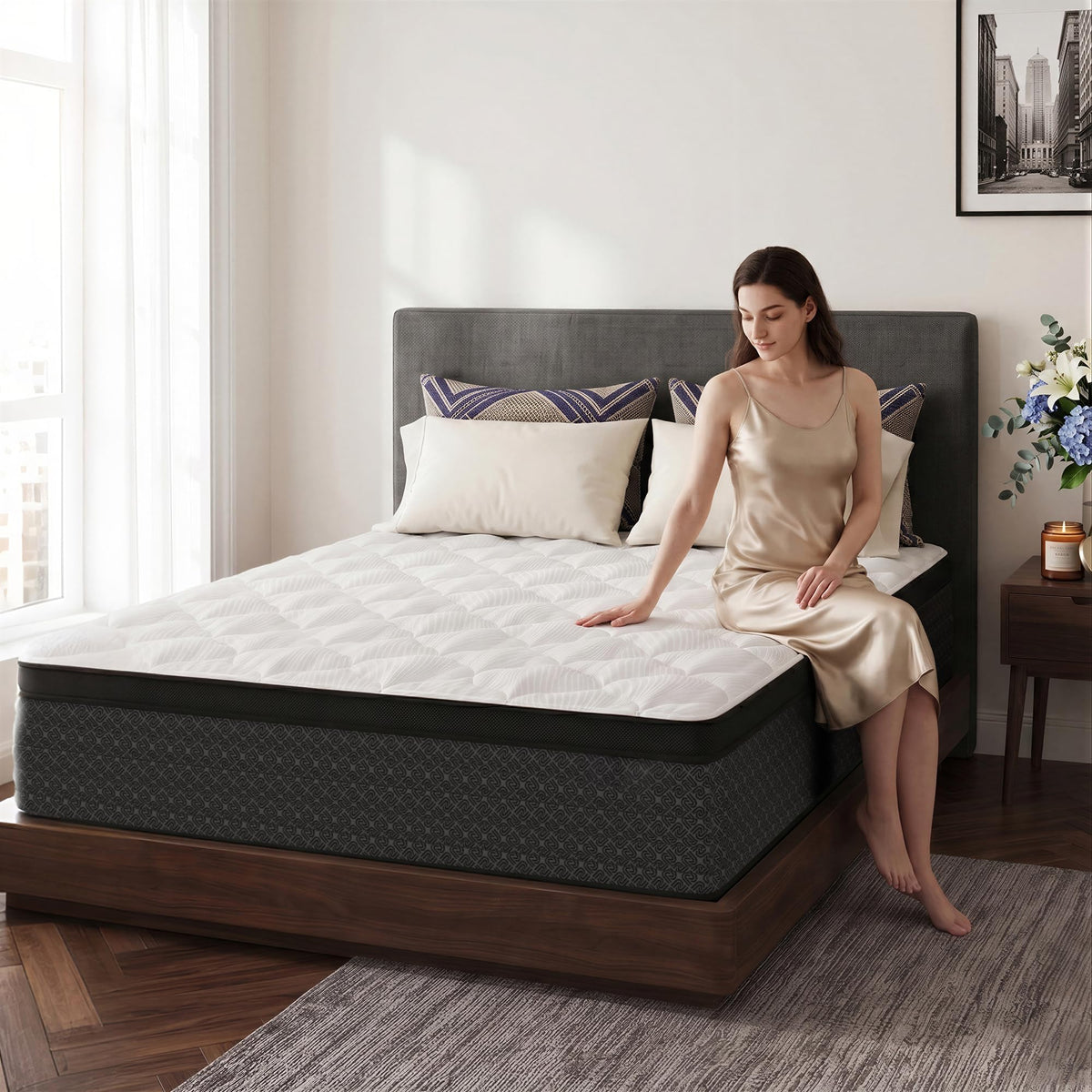 Full Size 12" Hybrid Memory Foam Mattress E454