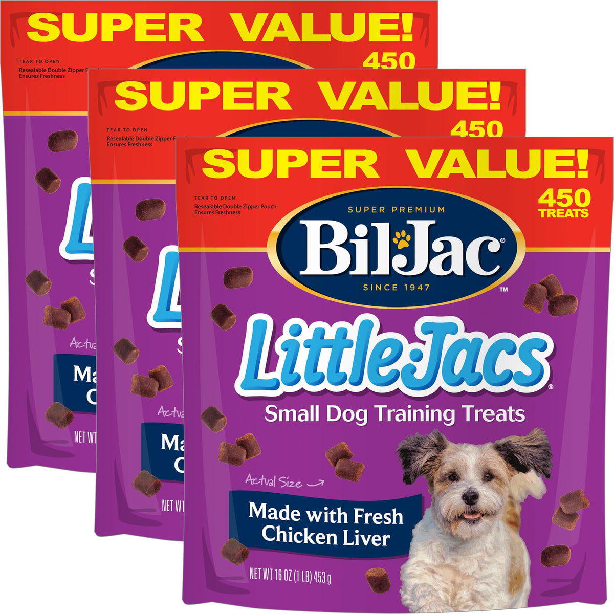 Soft Chicken Liver Dog Training Treats 16 oz 3-Pack H325480