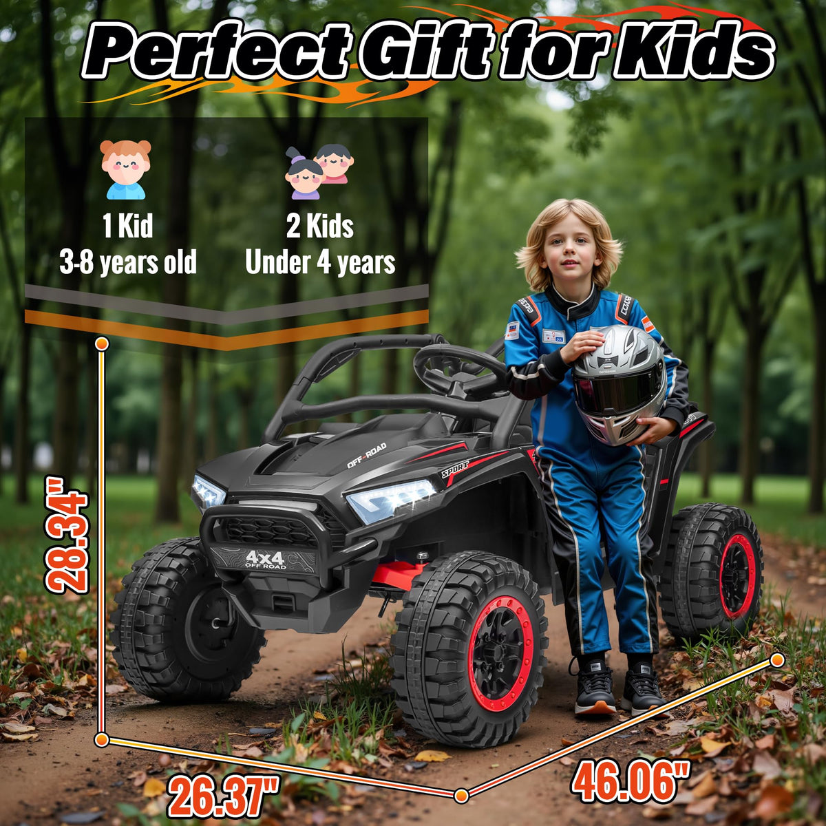 24V 2 Seater 4X4 Off-Road UTV Ride on Car V99744