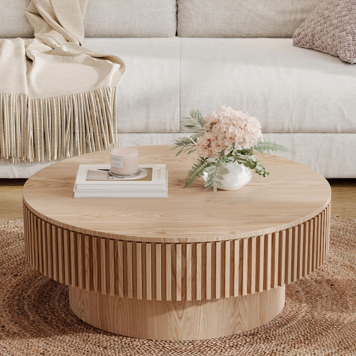 31.5'' Round Coffee Table with Storage E963808
