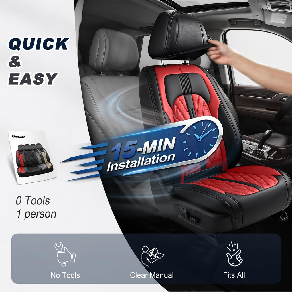Leather Full Set 5 Seats Seat Covers R171916