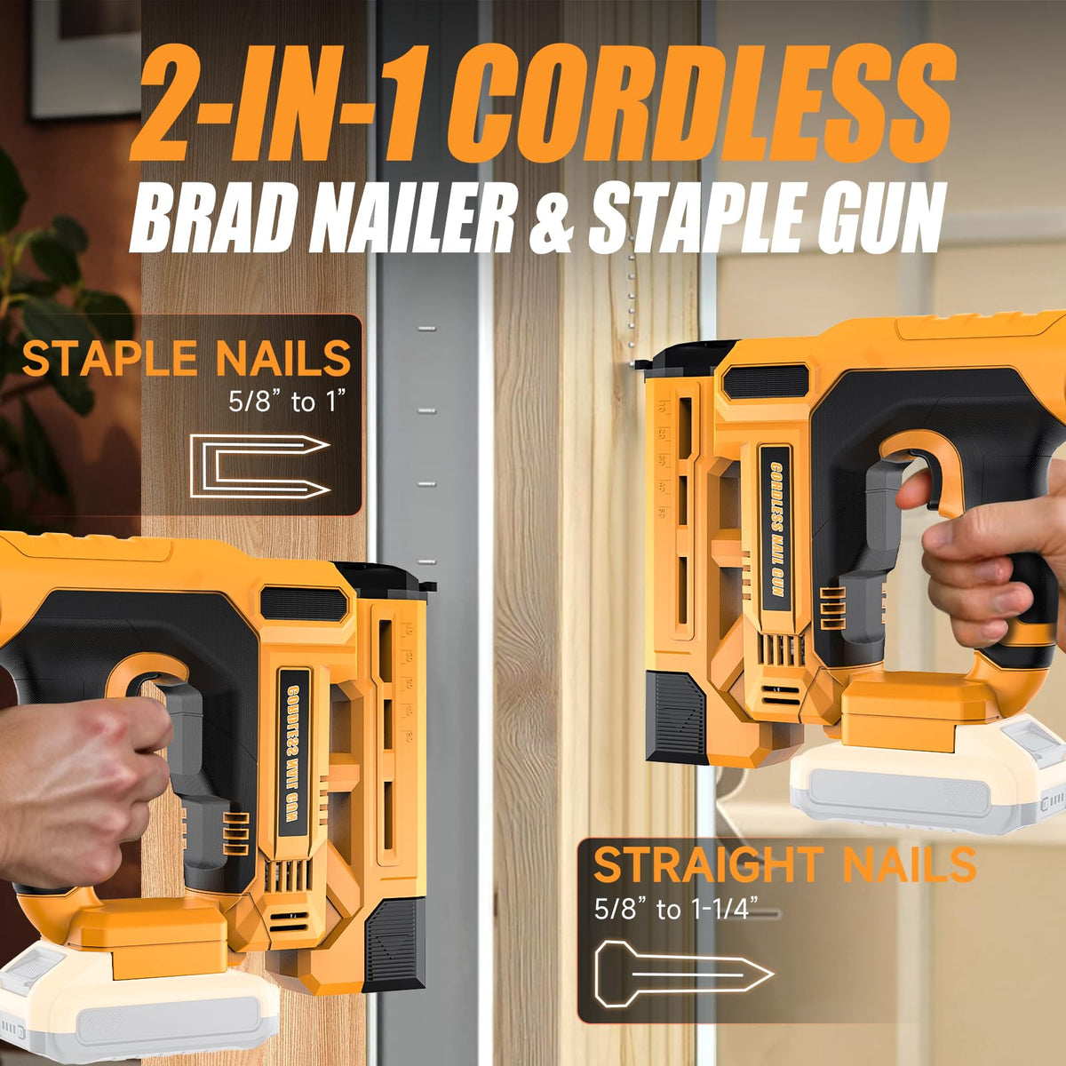 Cordless 2-in-1 18 Gauge Brad Nailer/Staple Gun R9645