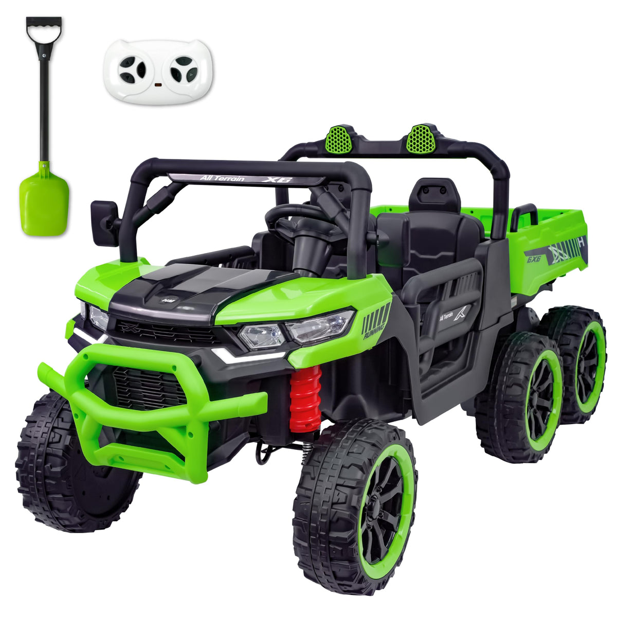 24V 2 Seater 6x6 Electric Ride On Dump Truck with Remote Control, Green R39458