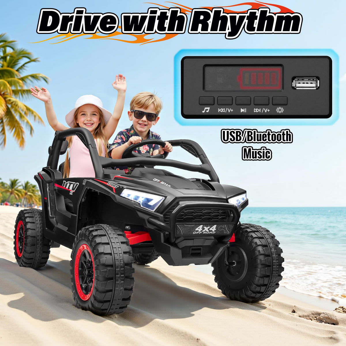 24V 2 Seater 4X4 Off-Road UTV Ride on Car V99744