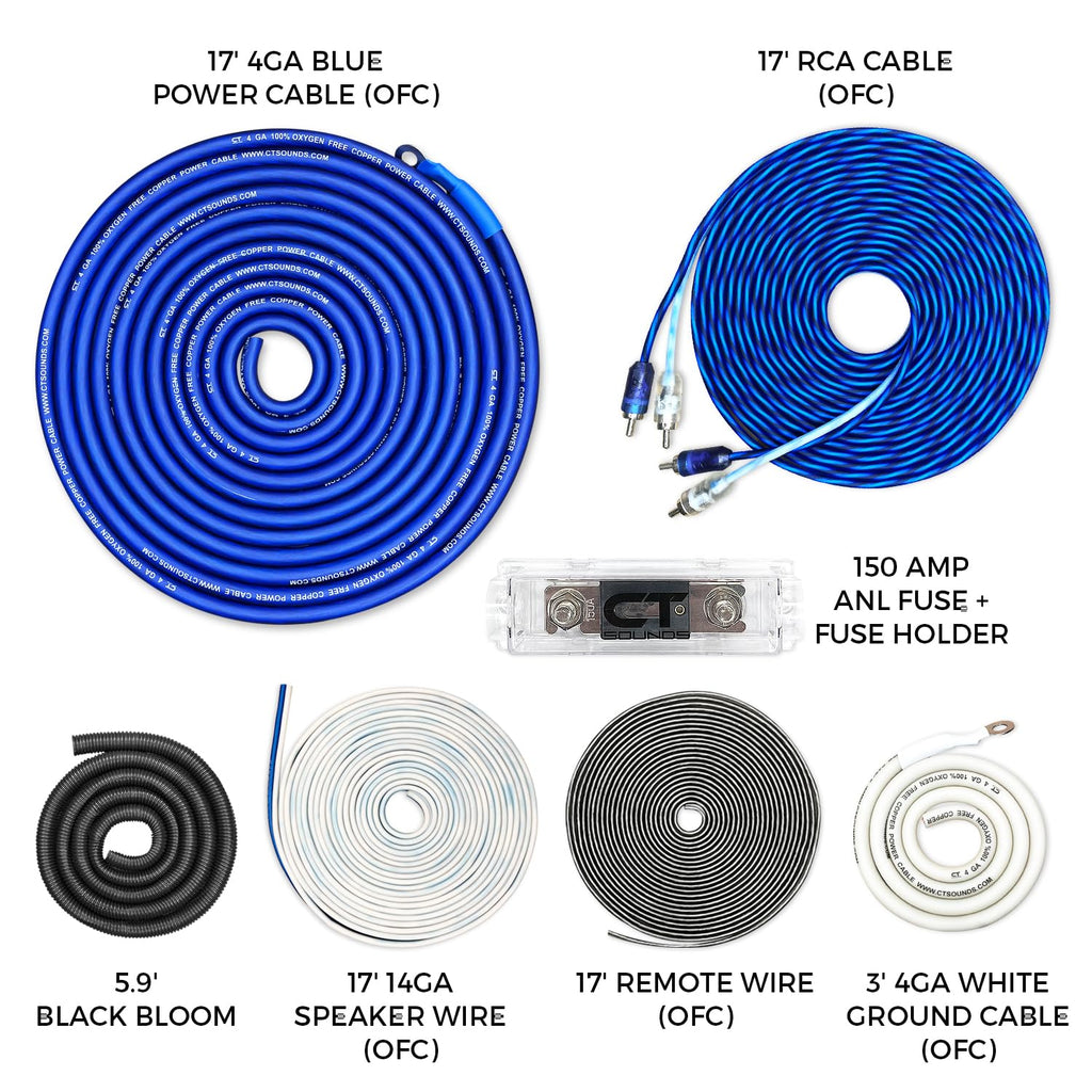 4 Gauge OFC Amp Wiring Install Kit K2862