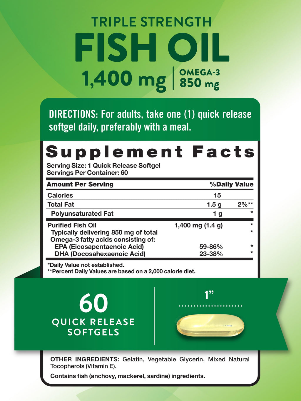 Triple Strength Fish Oil 1400 mg E6963