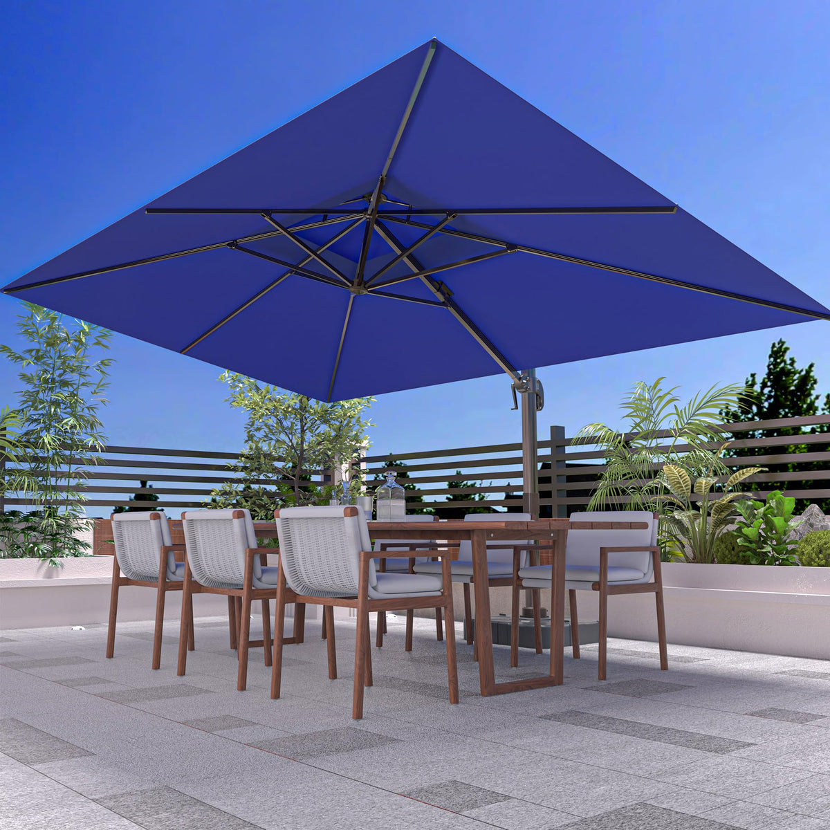 10' X 13' Rectangle Cantilever Patio Umbrella F8082