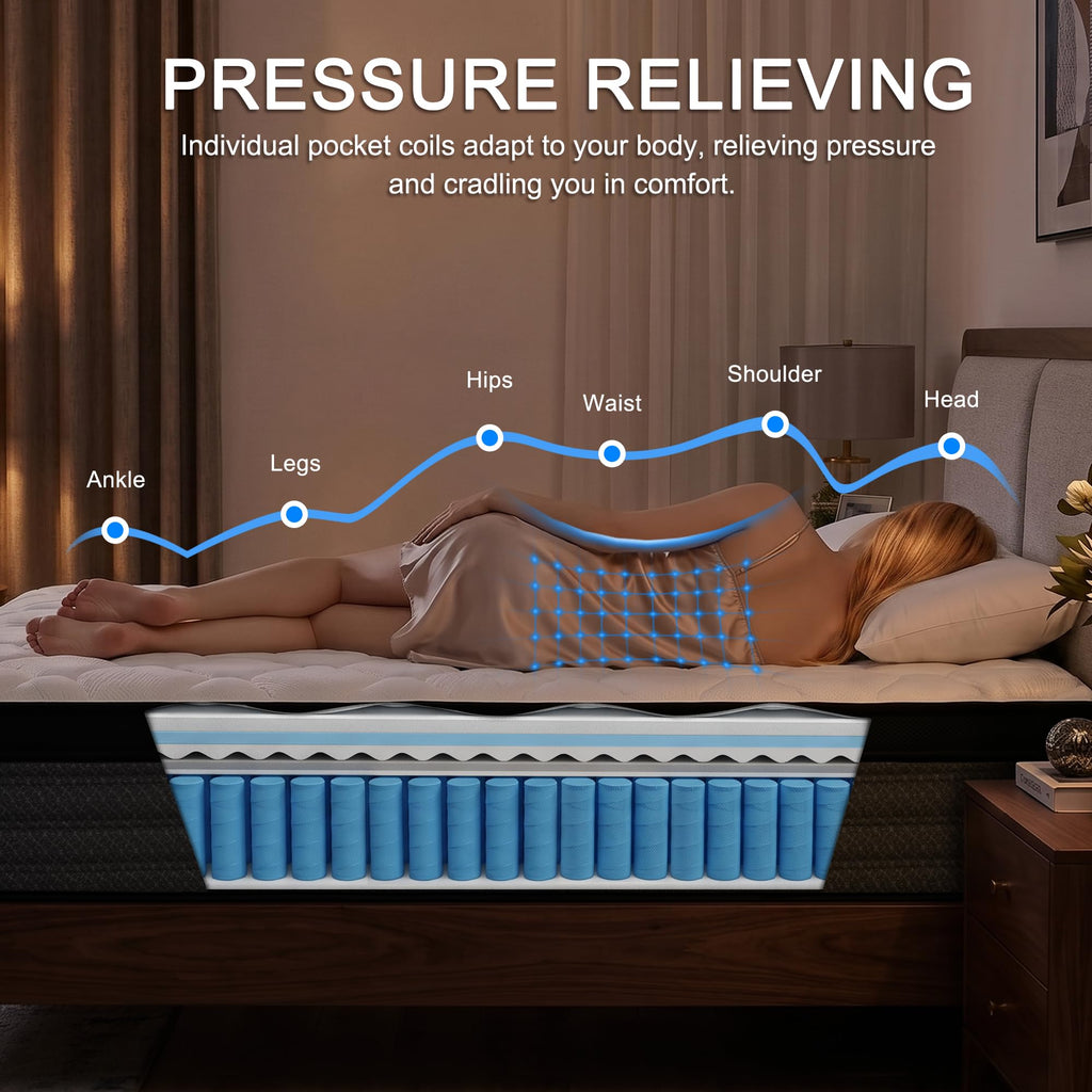 Full Size 12" Hybrid Memory Foam Mattress E454