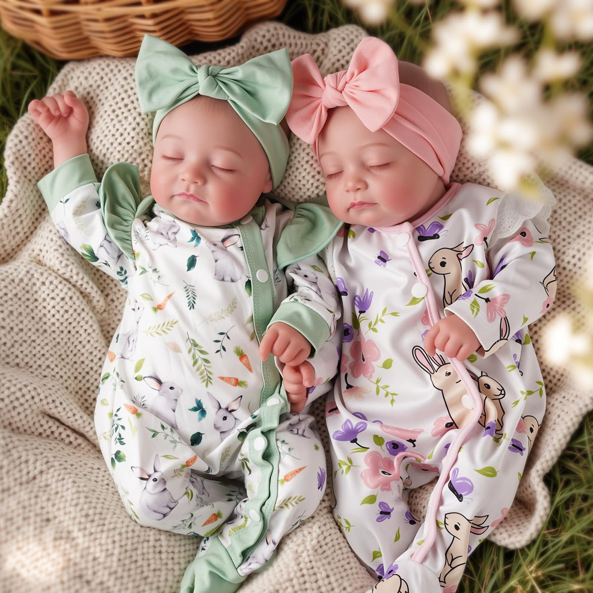 Lifelike Reborn Baby Dolls Twins 20 inch I905964