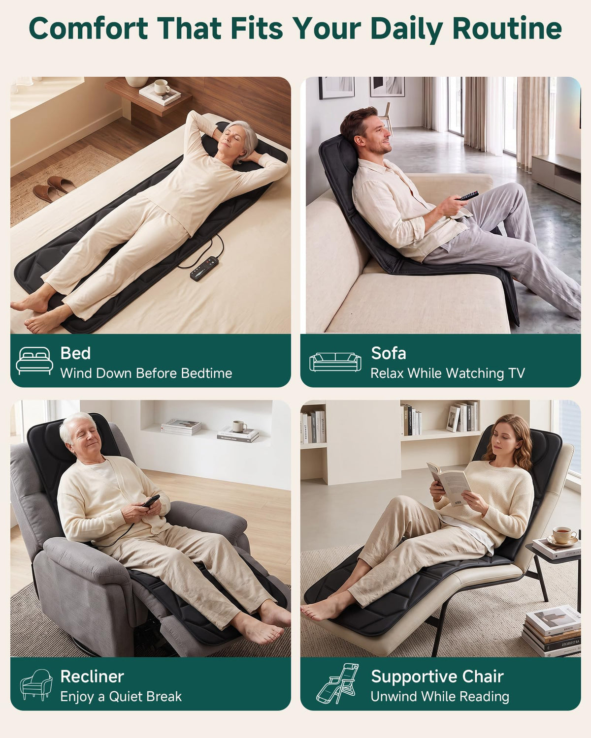 Full Body Massage Mat with Heat E989