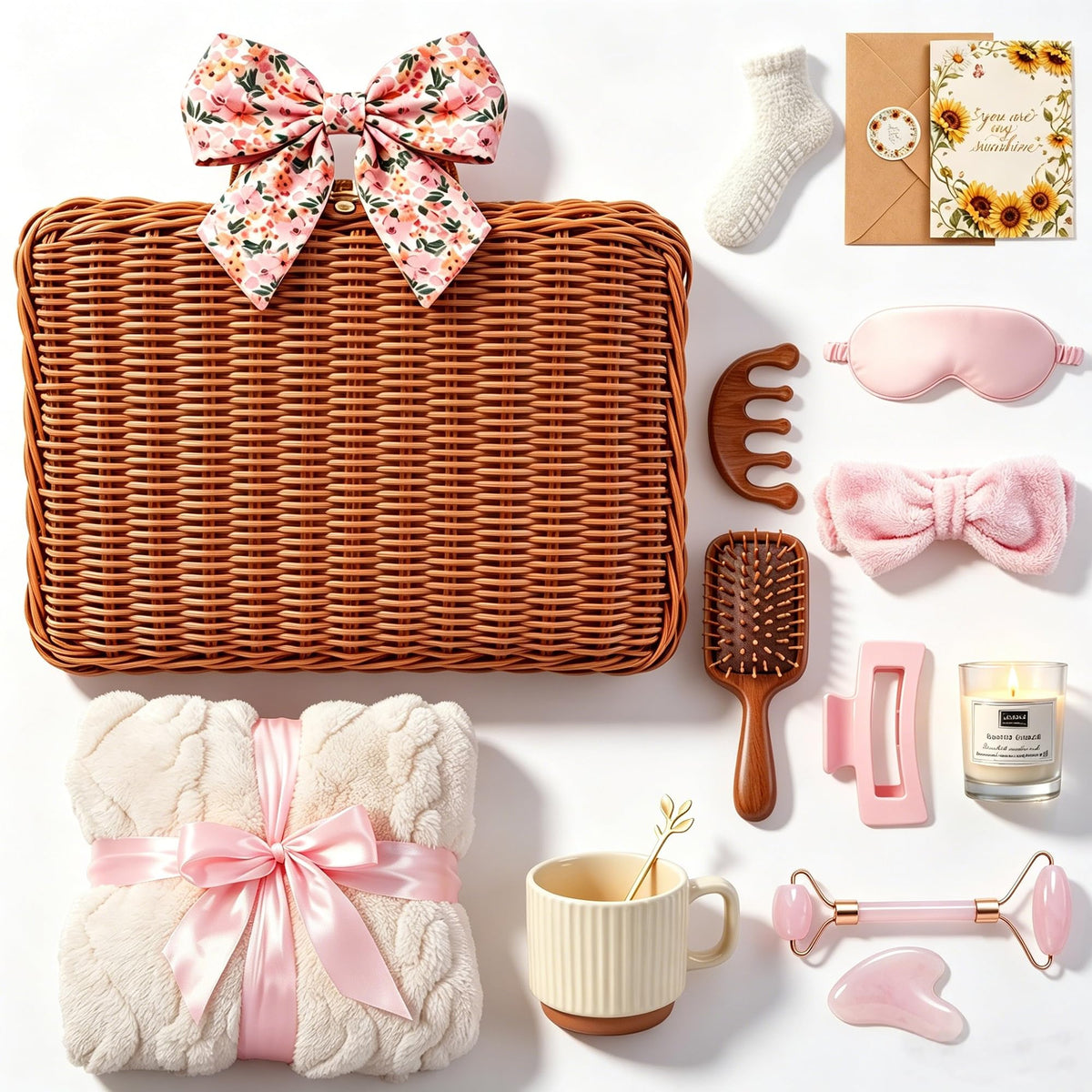 15 Pc Pink Spa Gift Basket X280