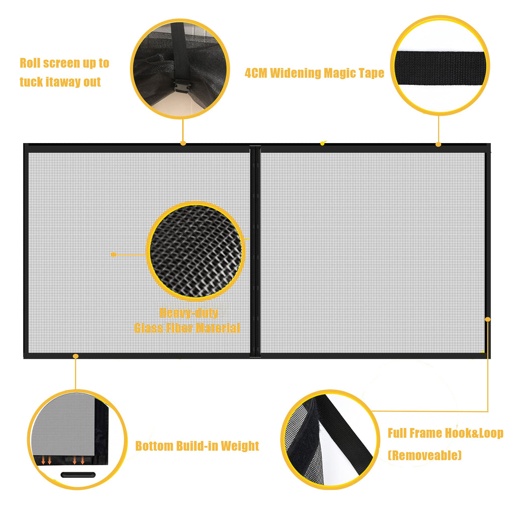 9x7FT Fiberglass Magnetic Garage Door Screen L45670