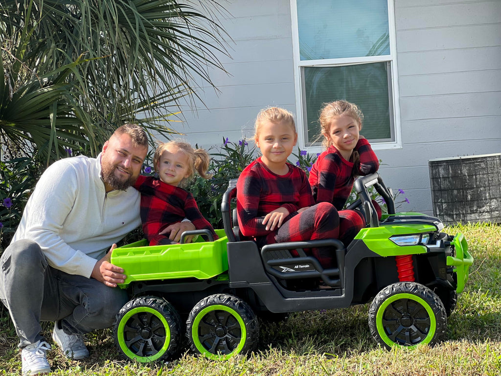 24V 2 Seater 6x6 Electric Ride On Dump Truck with Remote Control, Green R39458