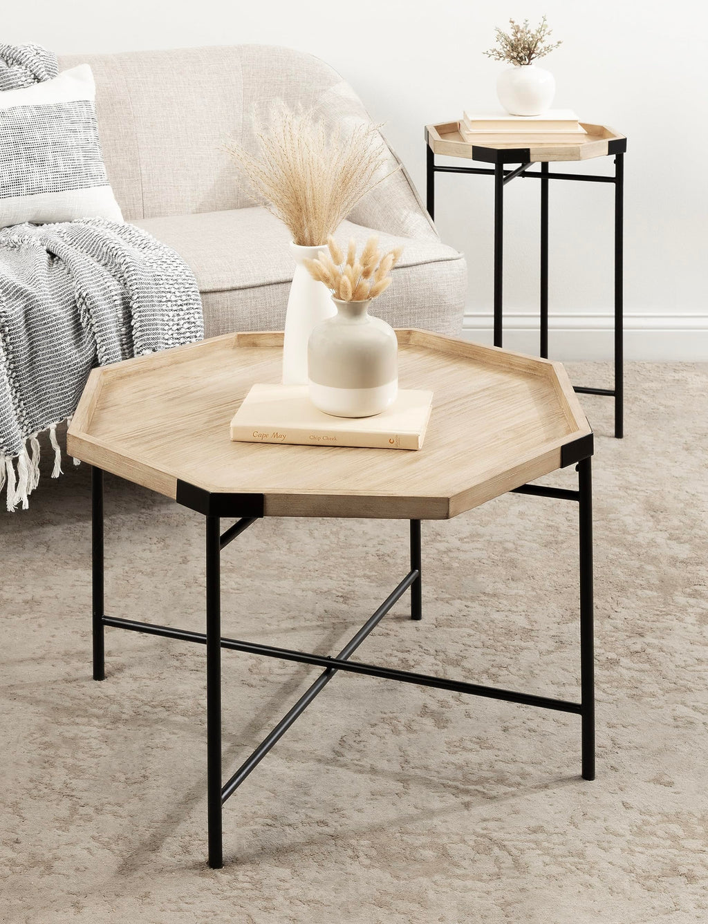 Two-Tone Octagon Coffee Table D75454