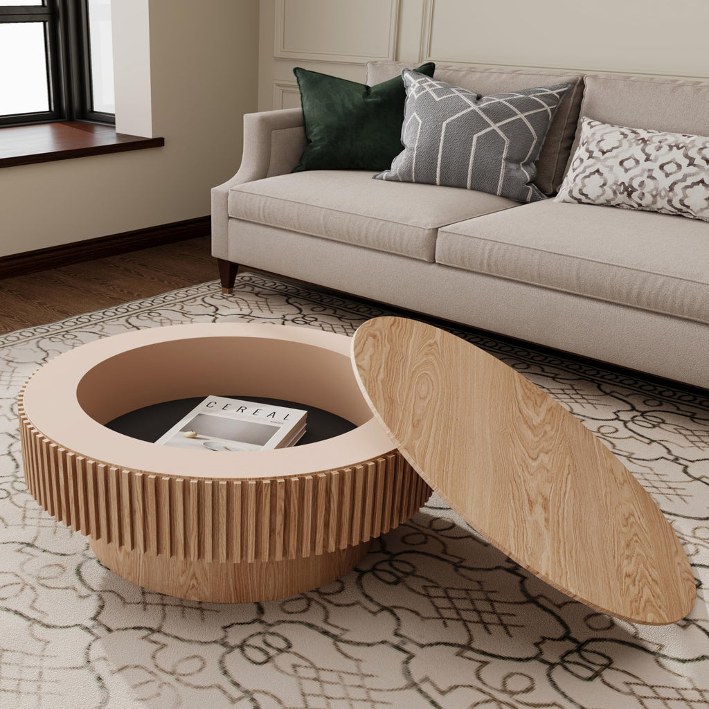 31.5'' Round Coffee Table with Storage E963808