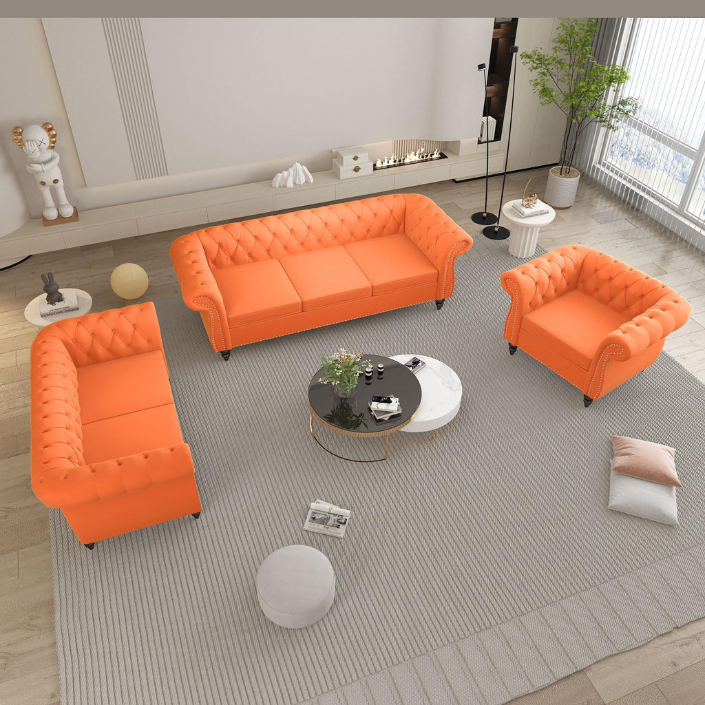 Tufted Velvet 2 Seater Sofa B258