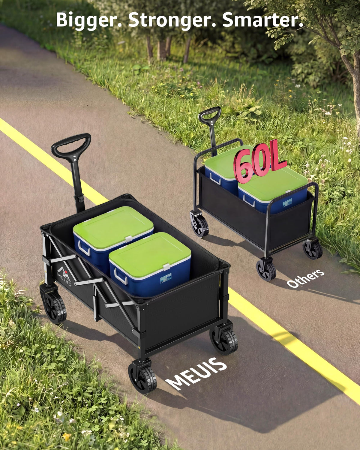 Collapsible Grocery Wagon Cart with Wheels A520