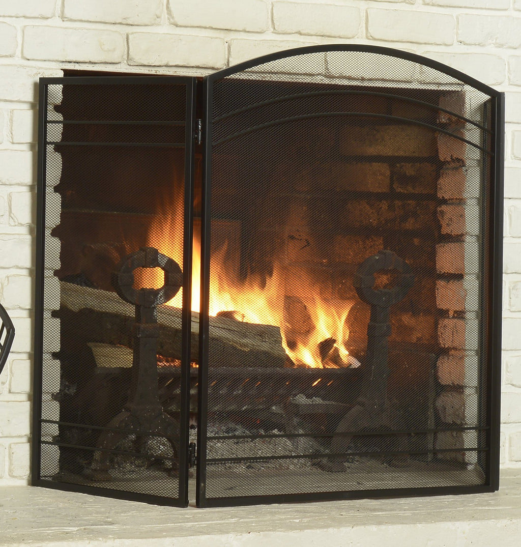 Black Fireplace Screen D645921