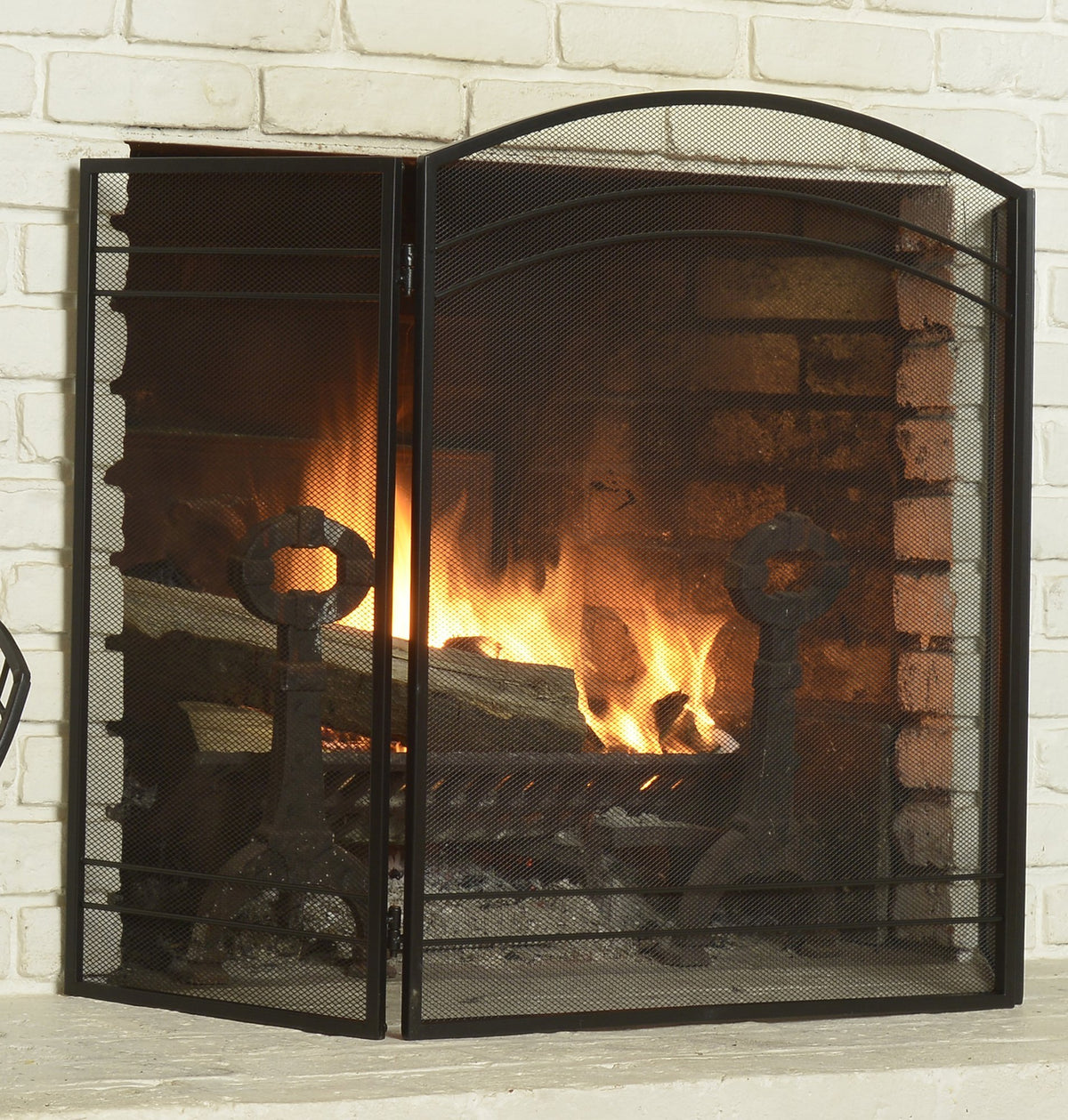 Black Fireplace Screen D645921