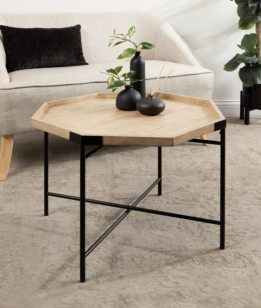 Two-Tone Octagon Coffee Table D75454