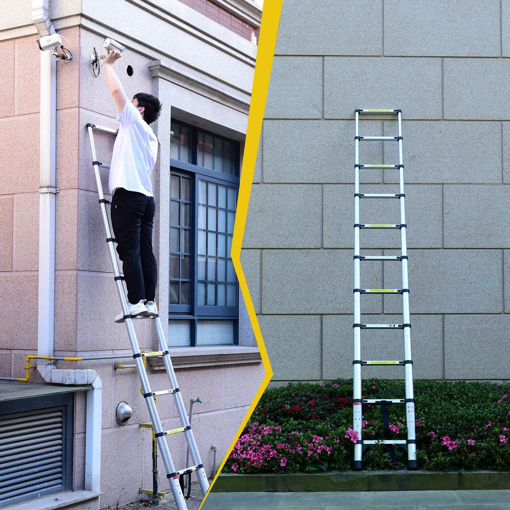 Aluminum Telescopic Ladder with Hooks Q5377
